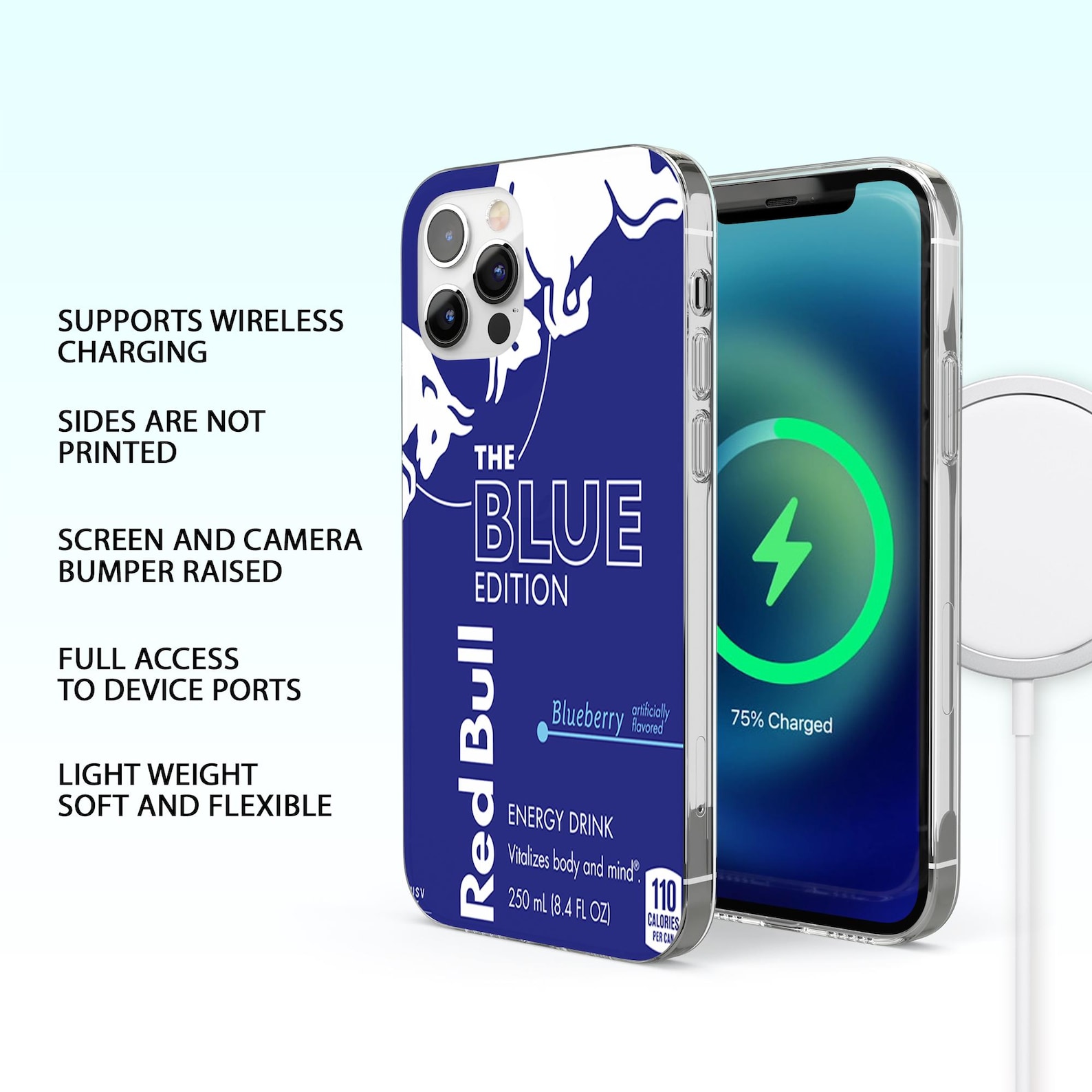 Red Bull Phone Case Energy Drink Racing Cover for iPhone 17e, 17pro, 16 ...