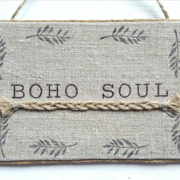 Boho wall decor - Boho soul - Bohemian decor - Gypsy Decor  - Boho decor - Bohemian wall decor - Hippie sign - Bohemian soul - Hippie decor