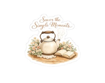 Pegatina floral para tetera de Savor Simple Moments (con corte de beso)