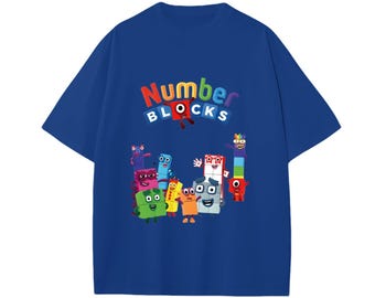Kids  numberblocks Graphic Tee, Colorful Learning T-Shirt, Cute Cartoon Math Shirt, Toddler & Youth Short Sleeve Tee