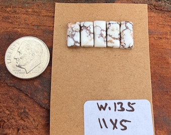 Wild Horse Turquoise 11x5mm Rectangle Cuff Set Cabochon Loose Gemstone