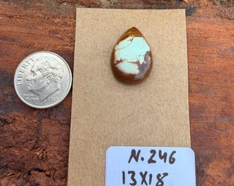 Royston Turquoise 13x18mm Tear Drop Cabochon Loose Gemstone