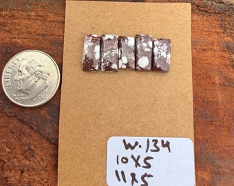 Wild Horse Turquoise 10x5mm To 11x5mm Rectangle Cuff Set Cabochon Loose Gemstone