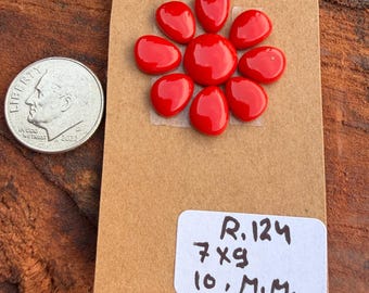 Rosarita 7x9mm To 10mm Tumble and Round Blossom Cabochon Loose Gemstone