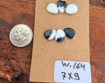 White Buffalo Turquoise 7x9mm Tumble Cluster Cabochon Loose Gemstone