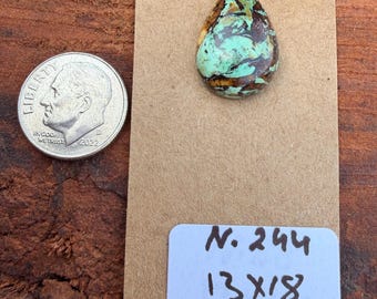 Royston Turquoise 13x18mm Tear Drop Cabochon Loose Gemstone