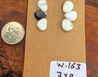 White Buffalo Turquoise 7x9mm Tumble Cluster Cabochon Loose Gemstone