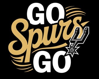 Go Spurs Go SVG Png Bundle, San Antonio Basketball SVG, Diseño de camiseta de fanático de los Spurs, Equipo de baloncesto PNG, Archivo de corte Cricut, Diseño de sublimación, Deportes,