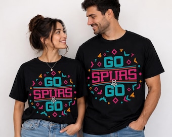¡Vamos Spurs! PNG, Baloncesto retro PNG, Diseño para aficionados al baloncesto de San Antonio, Sublimación deportiva PNG, Diseño para camisetas de día de partido, Descarga instantánea