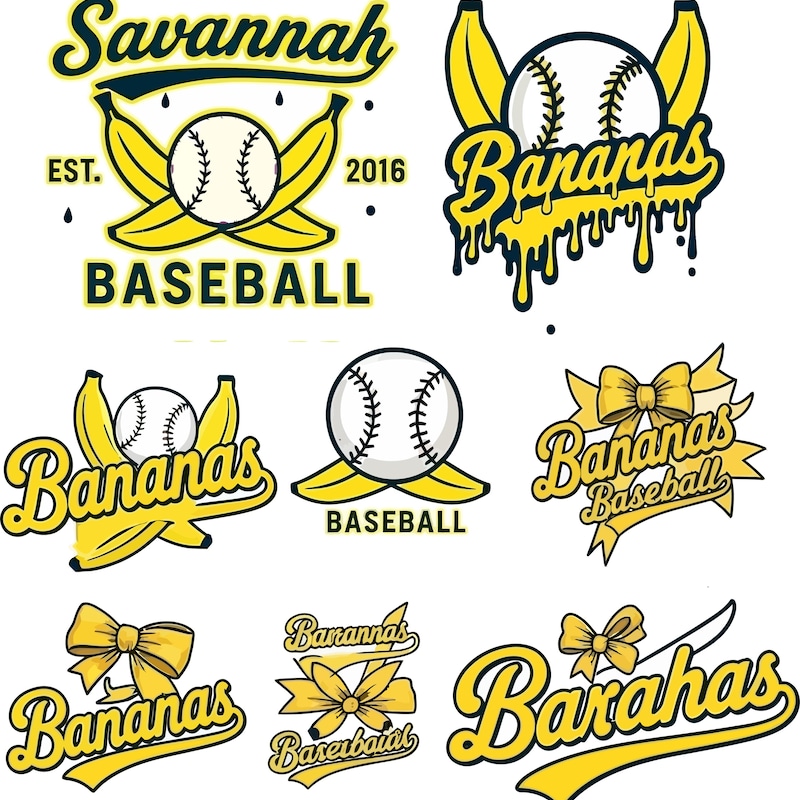 Banana Ball Team Logos Etsy