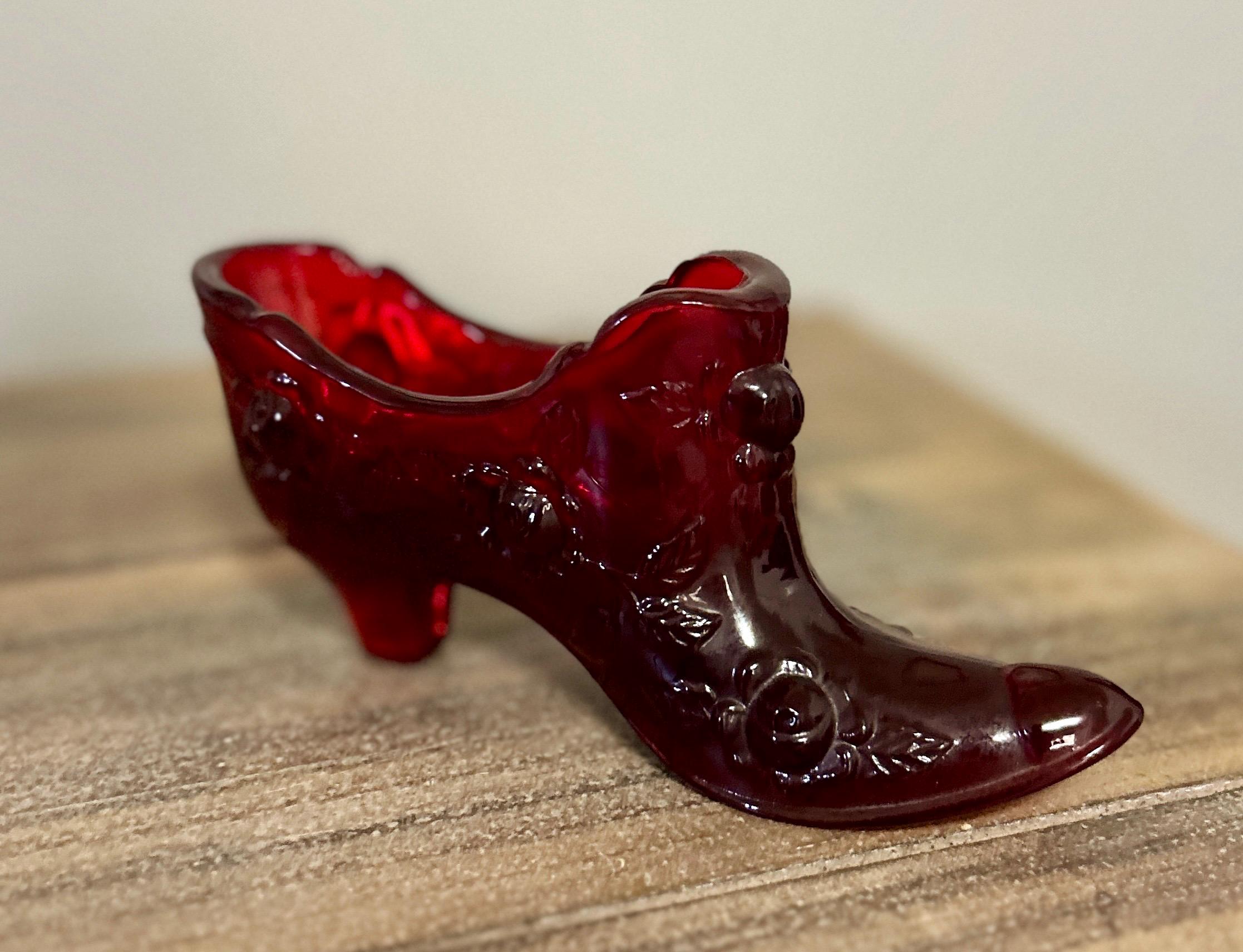 Fenton Glass Shoe - Etsy Canada