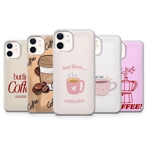 Coffee Phone Case Brown Beans Drink Cover for iPhone 17Pro Max, 16, 15, 14, 13, 12, Samsung S26,S25, S24, S23Fe, A16, A56, Pixel 10, 9Pro