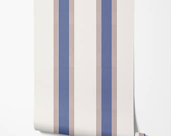 Classic Stripe Peel and Stick Wallpaper, Removable Stripe Wall Covering, Nursery Wall Decor, Self Adhesive Wallpaper & Traditional Wallpaper