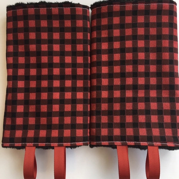 Red/Black- Baby Carrier Strap Covers/Suck Pads/ Drool Pads/Teething Pads