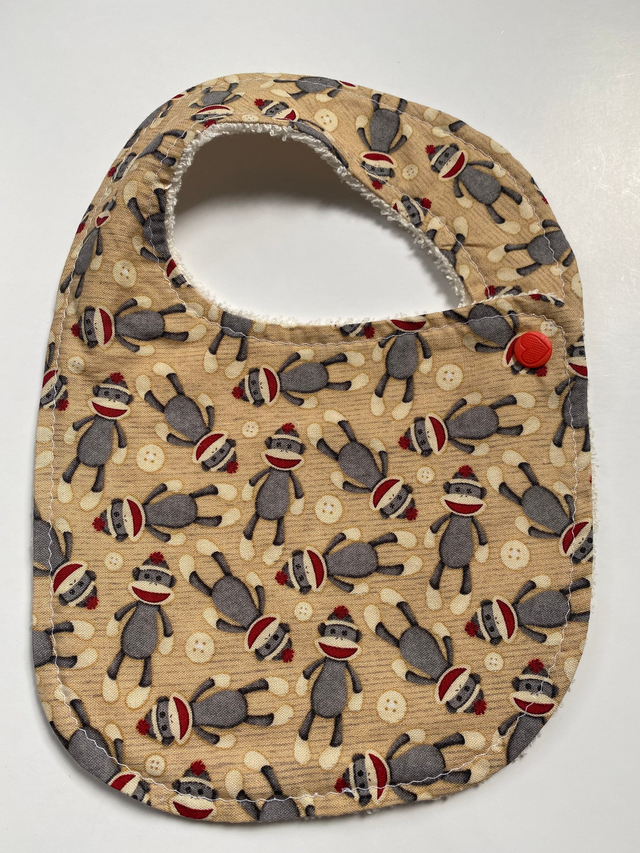 MonkeyTowel Bib/ Newborn Bib/Baby Bib/ Infant Bib/ Drool Bib/ Etsy