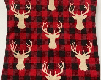 Buck on plaid- Snack Bag/ Reusable Snack Bag/ Lunch Bag/ Lunch Pouch/ Reusable Bag