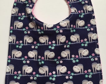 Sloths- Terry Cloth Bib/Toddler Bib/Baby Bib/Towel Bib