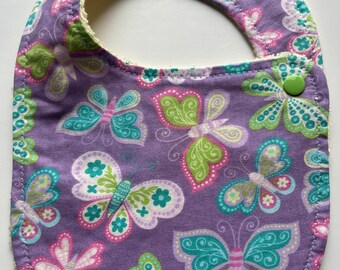 Butterflies -Towel Bib/ Newborn Bib/Baby Bib/ Infant Bib/ Drool Bib/ Handmade