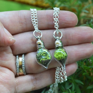 Terrarium Necklace, Mini Moss Necklace, Mother's Day Gift, Spring Jewelry for Her, Unique Jewelry Gifts for Women, Plant Terrarium Necklace image 5