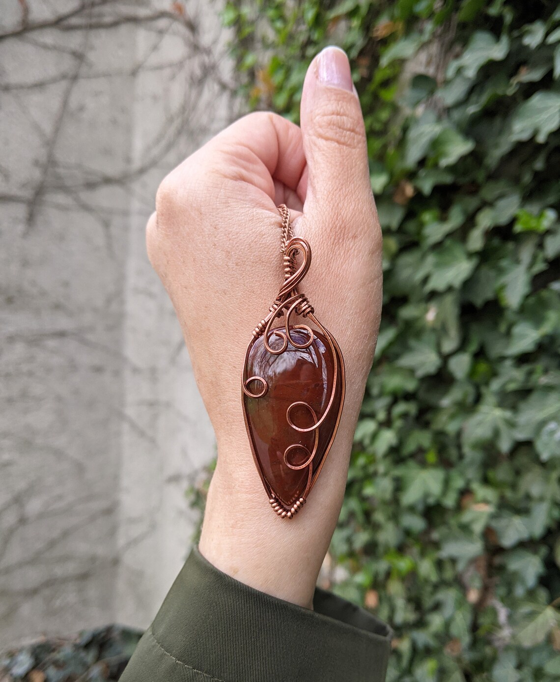 Powerful Amulet Bloodstone Necklace Summer Jewelry Etsy