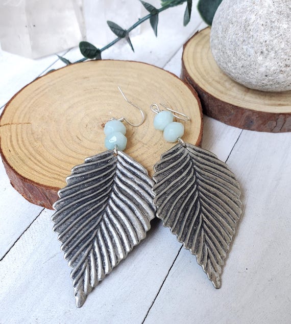 Etsy leaf earrings best sale