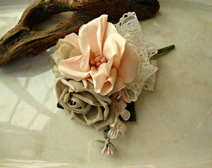Antique Vintage Velvet Millinery Flowers Posy C32 Etsy