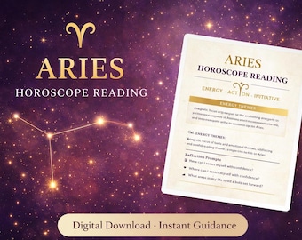 Aries Horoscope Reading | Aries Energy Forecast | Zodiac Guidance | Digital Astrology Download | Aries Manifestation | Instant PDF