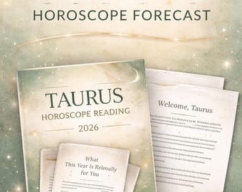 Taurus 2026 Horoscope Reading | Taurus Energy Forecast | Zodiac Guidance | Digital Astrology Download | Taurus Manifestation | Instant PDF