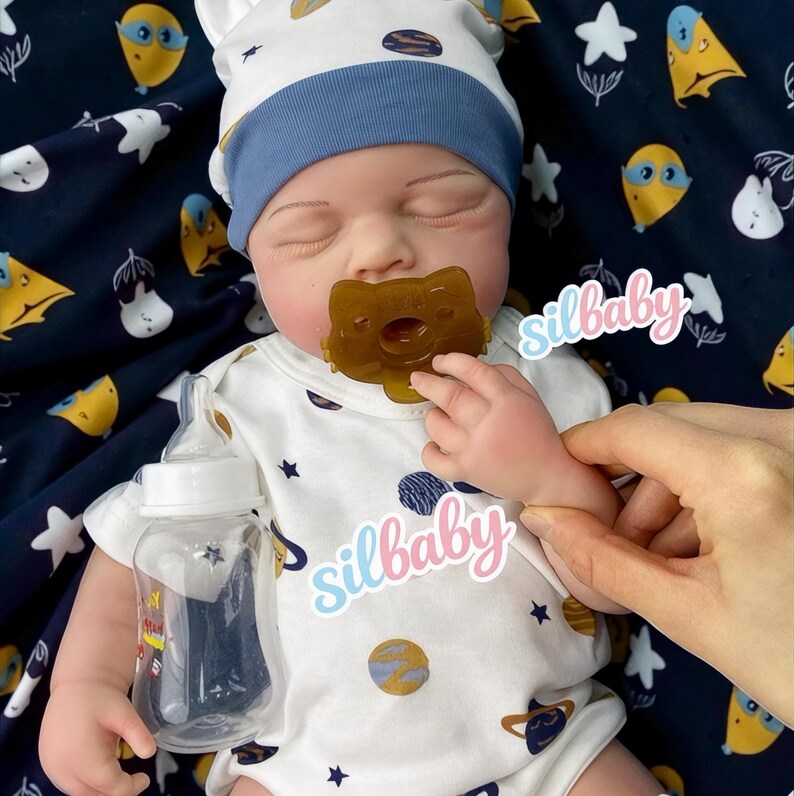 Michael 21 Inch (51cm) Full Body Silicone Baby Doll Boy Sleeping ...