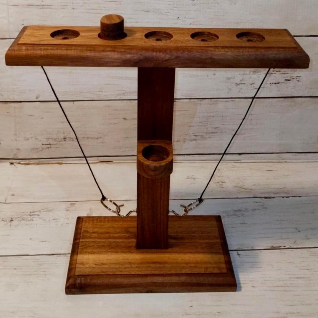 Hook and Ring Game, Handmade Wooden Ring Toss Game, Wall Mount Bar Game ...