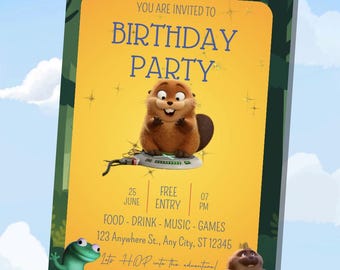 Disney Pixar Hopper Geburtstagseinladung, Pixar Hoppers Party, Hoppers Geburtstagsparty einladen, Hoppers Evite, jedes Alter Karte, Kinder bday
