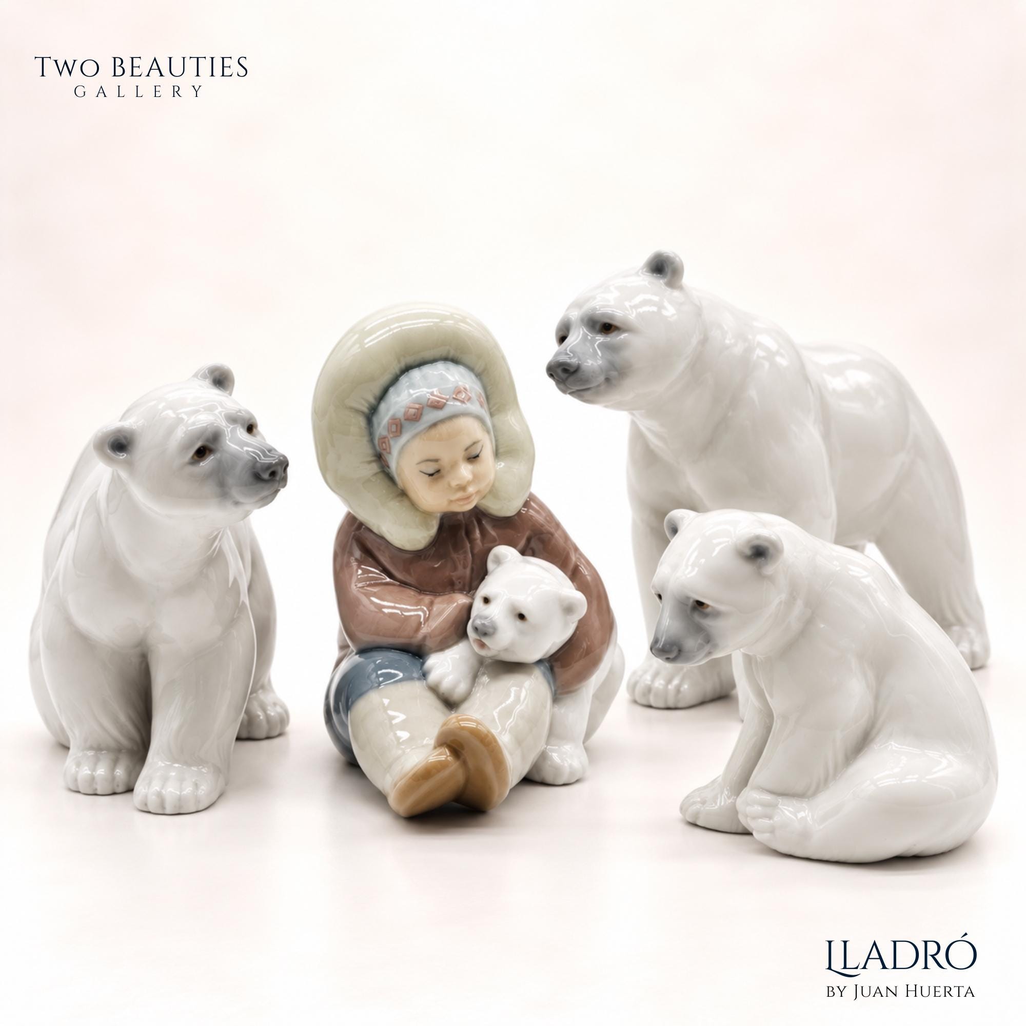 Lladro Polar Bear and Eskimo - Etsy