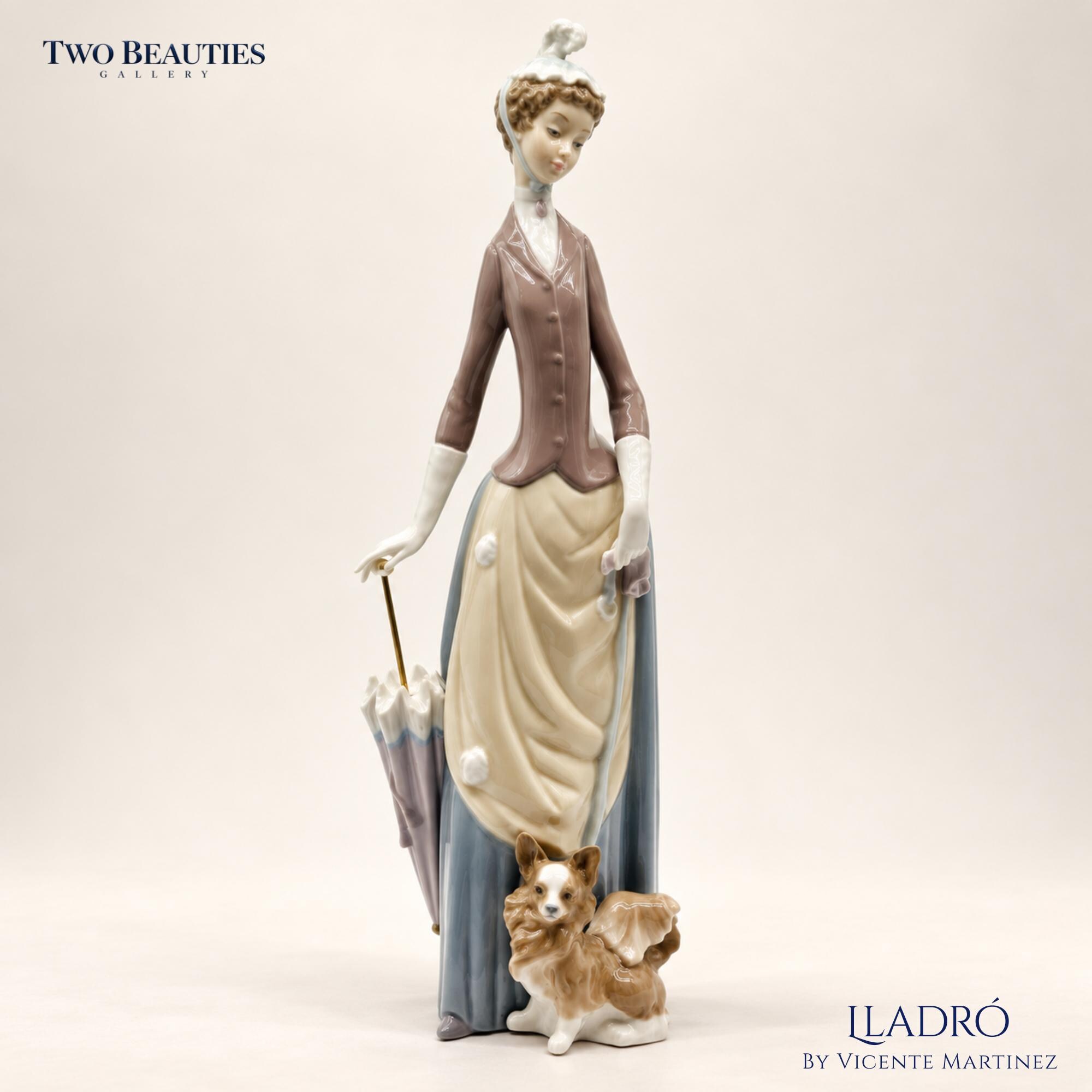 Lladro Lady With Dog Figurine - Etsy