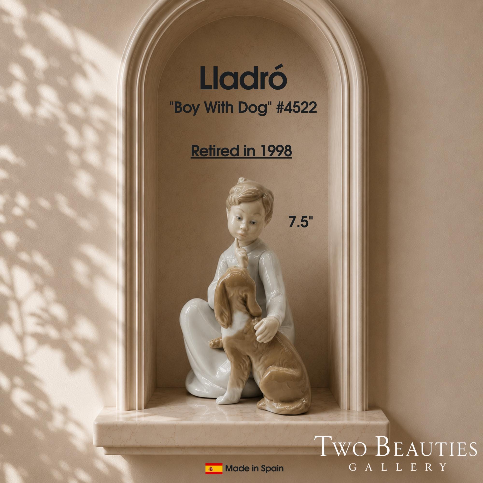 Boy With Dog and Puppies Lladro - Etsy