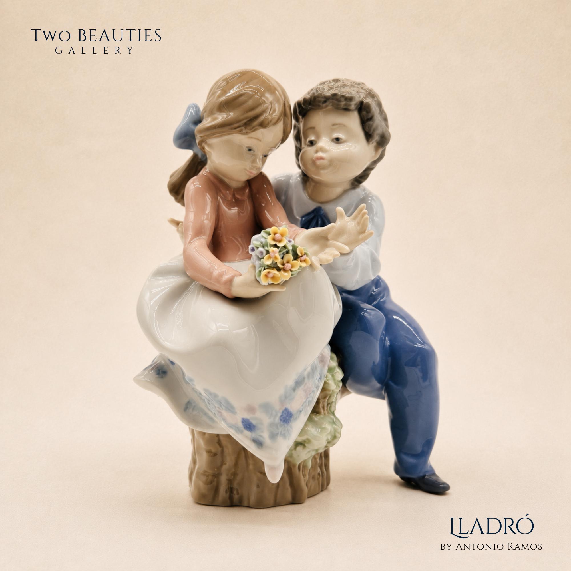 Lladro Figurines Girl With Flower Basket - Etsy