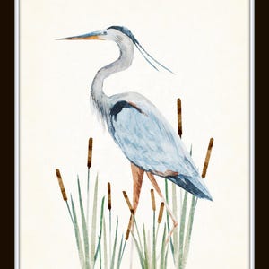 Watercolor Heron Print Set No. 1, Bird Prints, Coastal Art, Art Print, Coastal Art, Home Decor, Wall Art, Coastal Decor, Beach Cottage Decor image 5