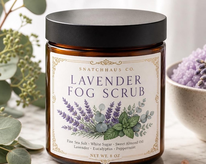 Lavender Fog Scrub – Calming Salt Sugar Scrub with Lavender, Eucalyptus & Peppermint | Exfoliating