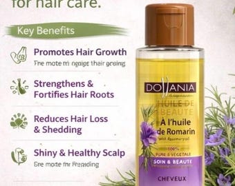 Rosemary Hair Oil –  Natural Herbal Hair Treatment for Hair Growth, Strong Roots & Healthy Scalp