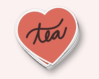 Tea Love Vinyl Sticker (Waterproof, UV Resistant, Tea Lovers Gift, Sticker laptop, Sticker for car, Cute Sticker, Tea Stickers, Tea Lover)