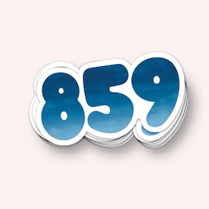 859 Vinyl Sticker (Waterproof, UV Resistant, Lexington, KY, Lexington KY, Lexington Gifts, Sticker laptop, Sticker for car, travel sticker)