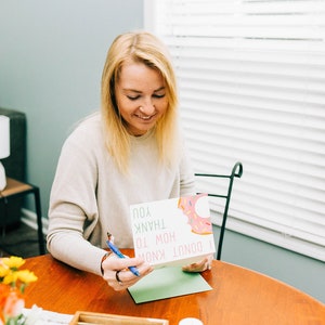 I Donut Know How to Thank You Card with Envelope Blank Inside, Thank You Gift, Employee Thank You, Thank You Nurse, Teacher Thank You image 3