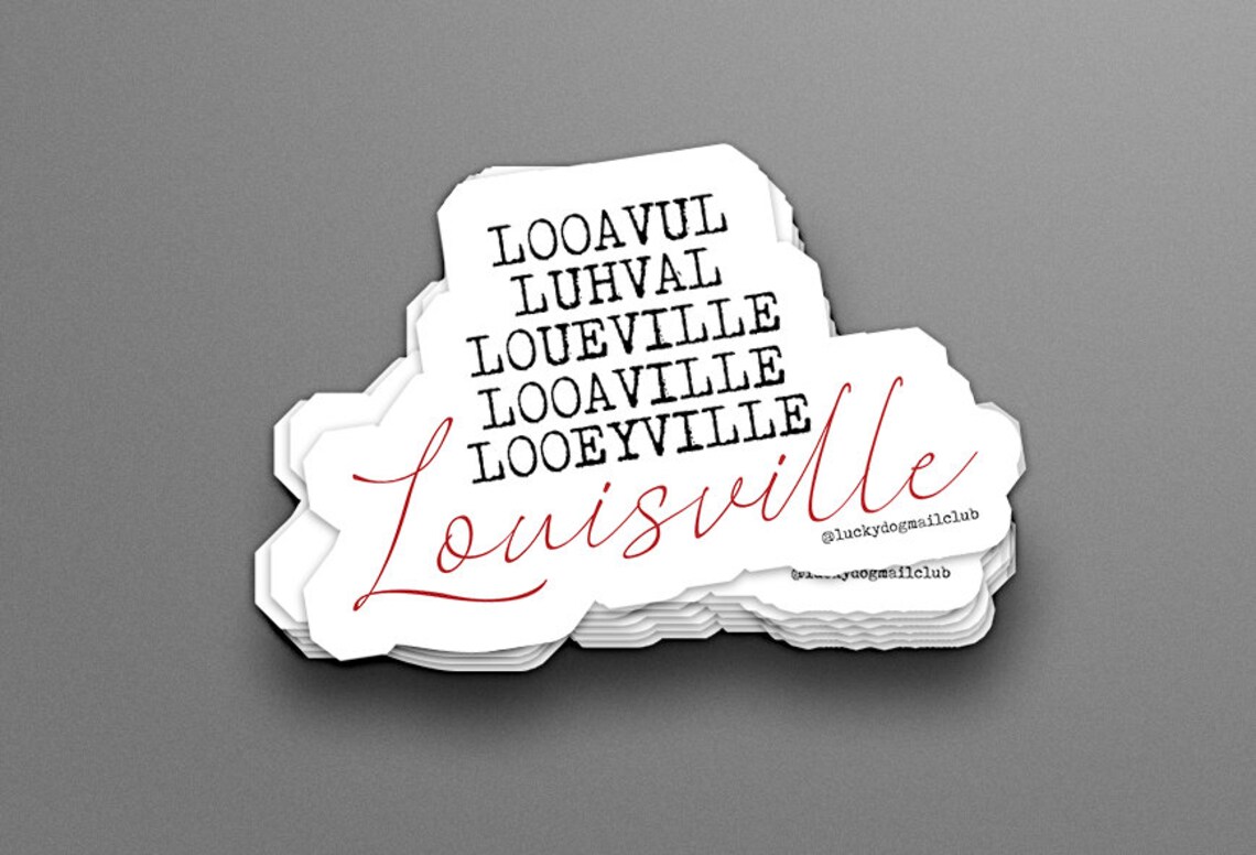 Pronounce Louisville Vinyl Sticker Waterproof and UV Etsy