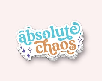Adesivo Absolute Chaos (à prova d'água, resistente a UV, adesivo para laptop, adesivo para carro, adesivo engraçado, adesivo para copo, adesivo para espelho)