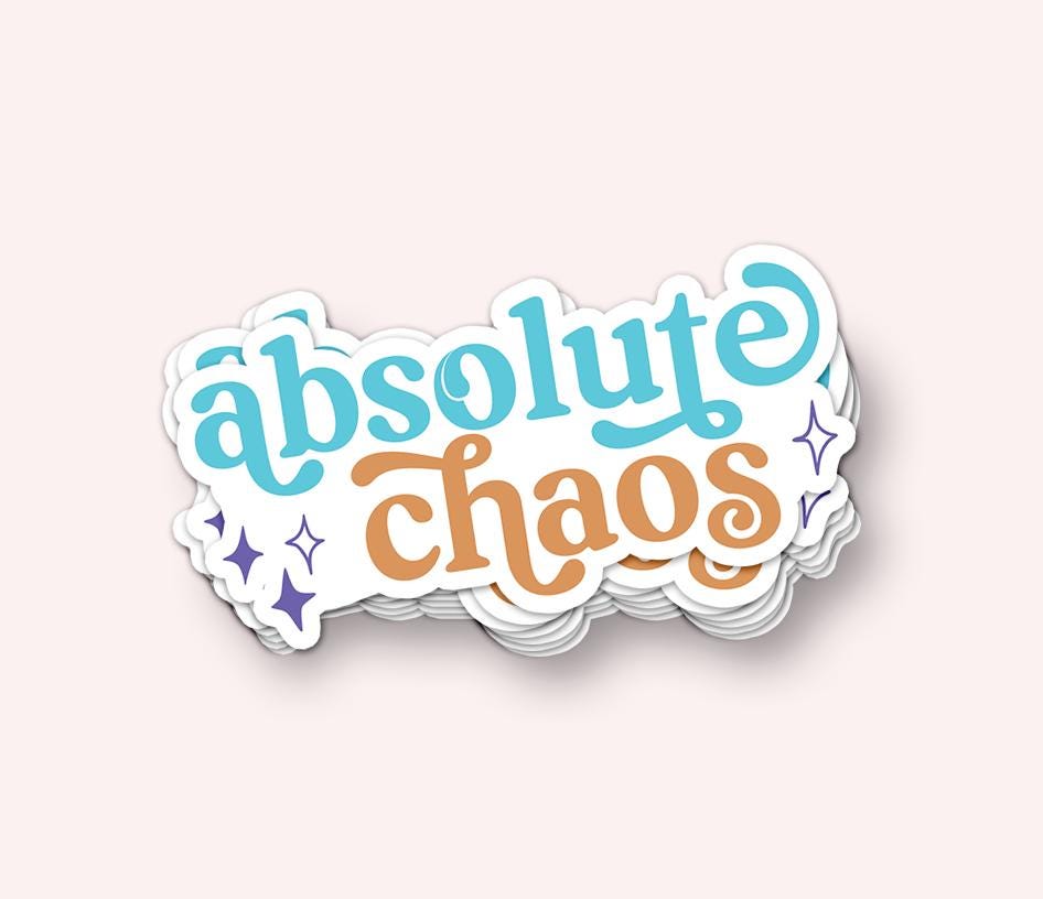Absolute Chaos Sticker (waterproof, UV Resistant, Sticker Laptop ...