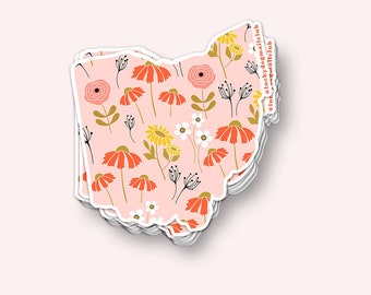 Ohio Wildflower Sticker (Waterproof, UV Resistant, Ohio Sticker, Ohio Gifts, Ohio Art, Sticker laptop, Sticker for car, travel sticker)