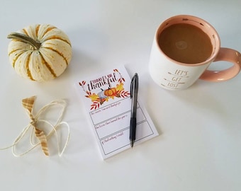 Today I am Thankful Notepad - 50 pages (Gratitude Notepad, Thanksgiving Idea, Thanksgiving Kid Activity, Thanksgiving Stationery )