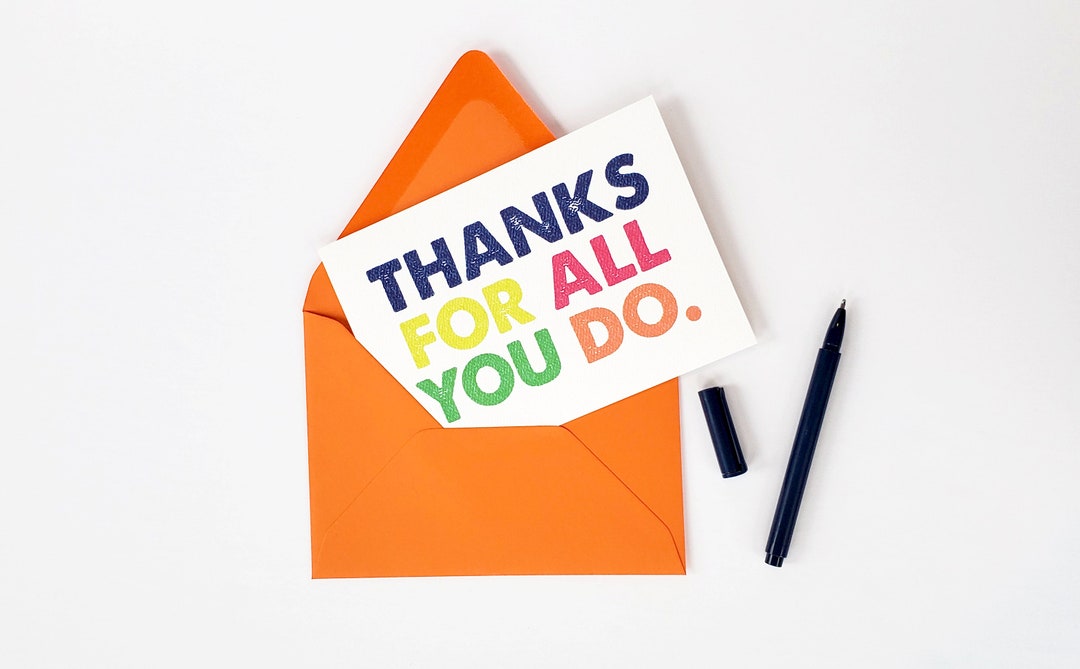 ウェア Thankyou Thankyou Thankyou Thankyou Thanks for All You Do Thank You Card With Envelope Blank Inside