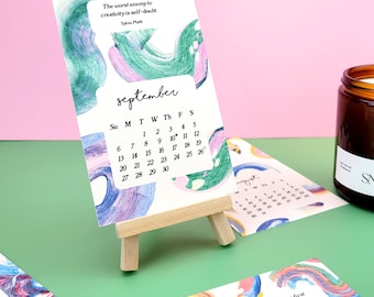 Paint Strokes & Sparks 2026 Desk Calendar (Office Calendar, Calendar 2026, Monthly Calendar, Calendar of the Year, Artistic Calendar)