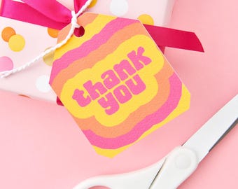 Trippy Thank You Gift Tag (Gift Tag Pack of 10, Gift Tag Thank You, Gift Tags, Thank You Gift, Appreciation Gift Tags, Gratitude Gift Tag)