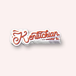 Retro Kentuckian Vinyl Sticker (Waterproof and UV Resistant, Sticker for Laptop, water bottle sticker, Travel Sticker, sticker girl)